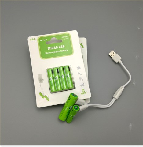 1.2V 400mAh AAA7號Type-c口充電鎳氫電池